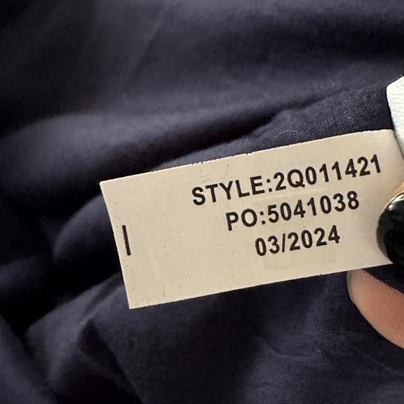 Vineyard Vines Linen Gold Button Front Shift Dress Nautical Navy Size Medium M - Picture 8 of 8